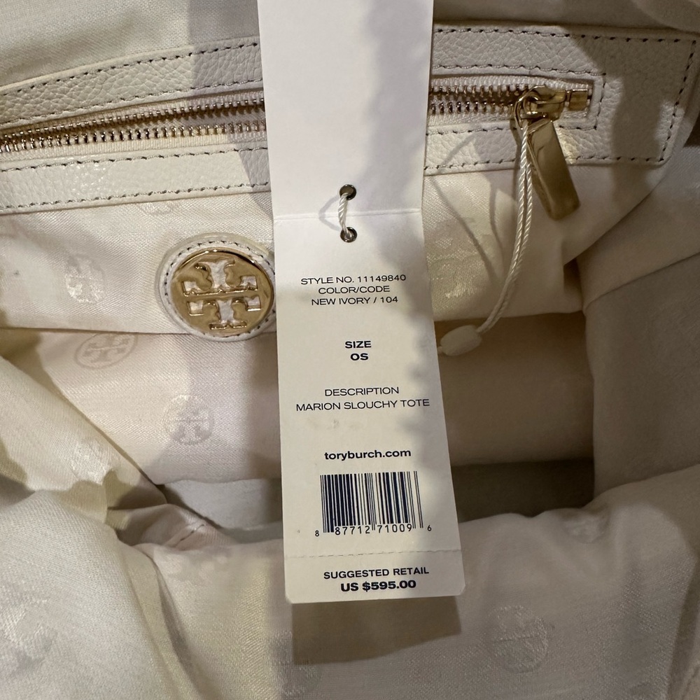 NWT Tory Burch MARION SLOUCHY TOTE - Picture 6 of 7